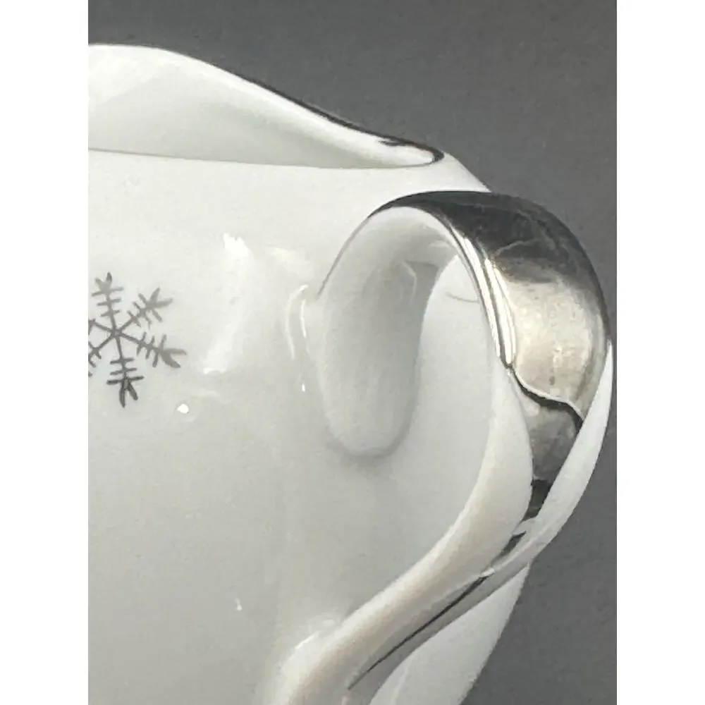 Vintage Seyei Snowy Atomic Snowflake Creamer & Sugar Dish W/Lid - MCM Japan